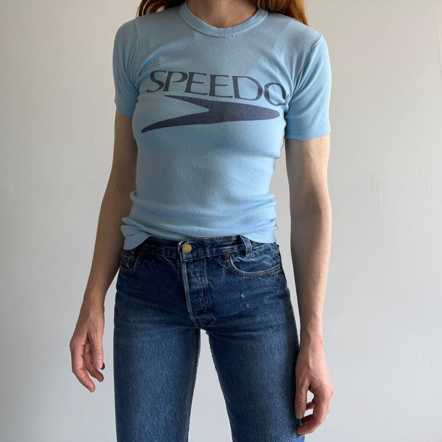 1970s Fitted and Ribbed Speedo T-Shirt