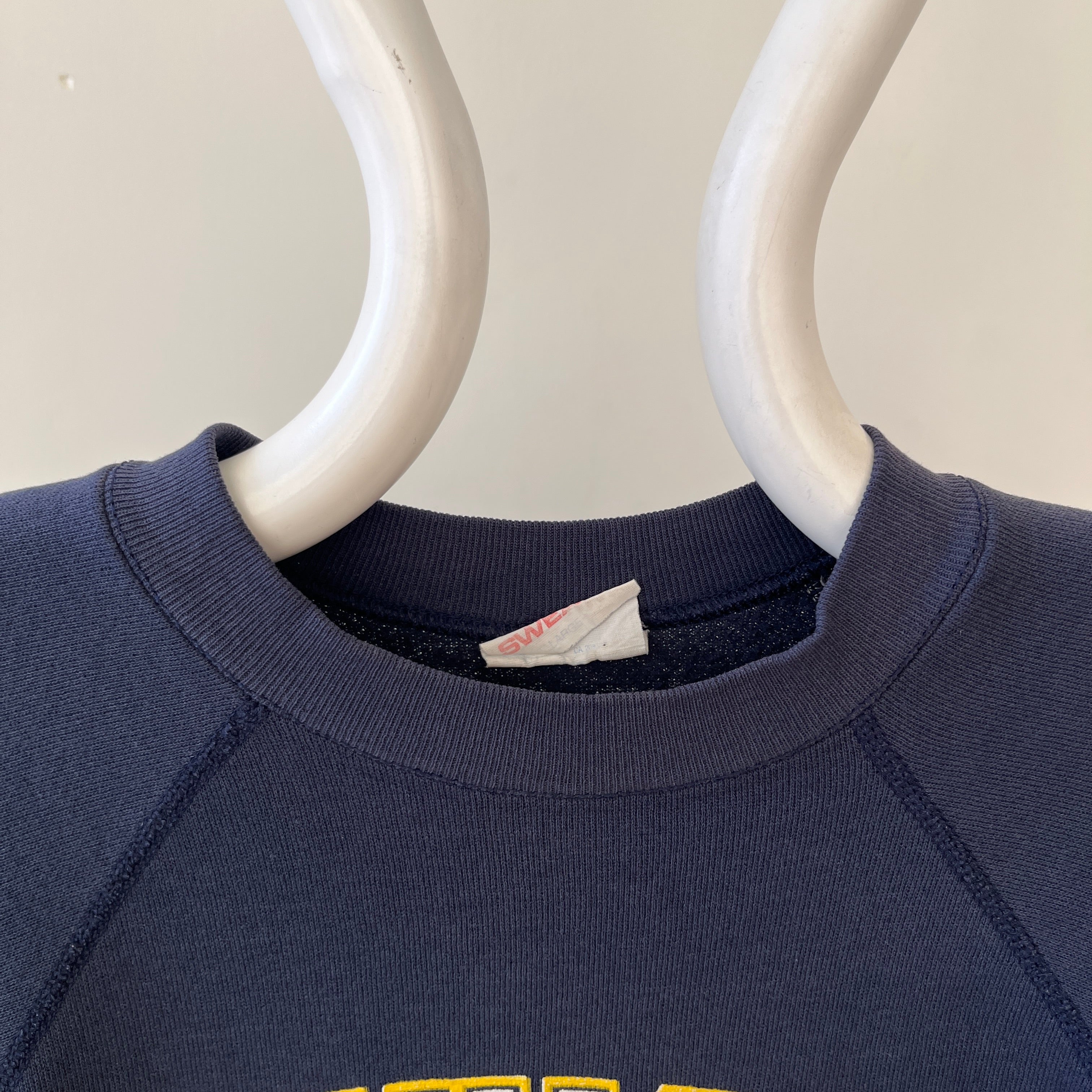 1980s/90s Michigan Wolverines DIY Cropped Raglan Sweatshirt