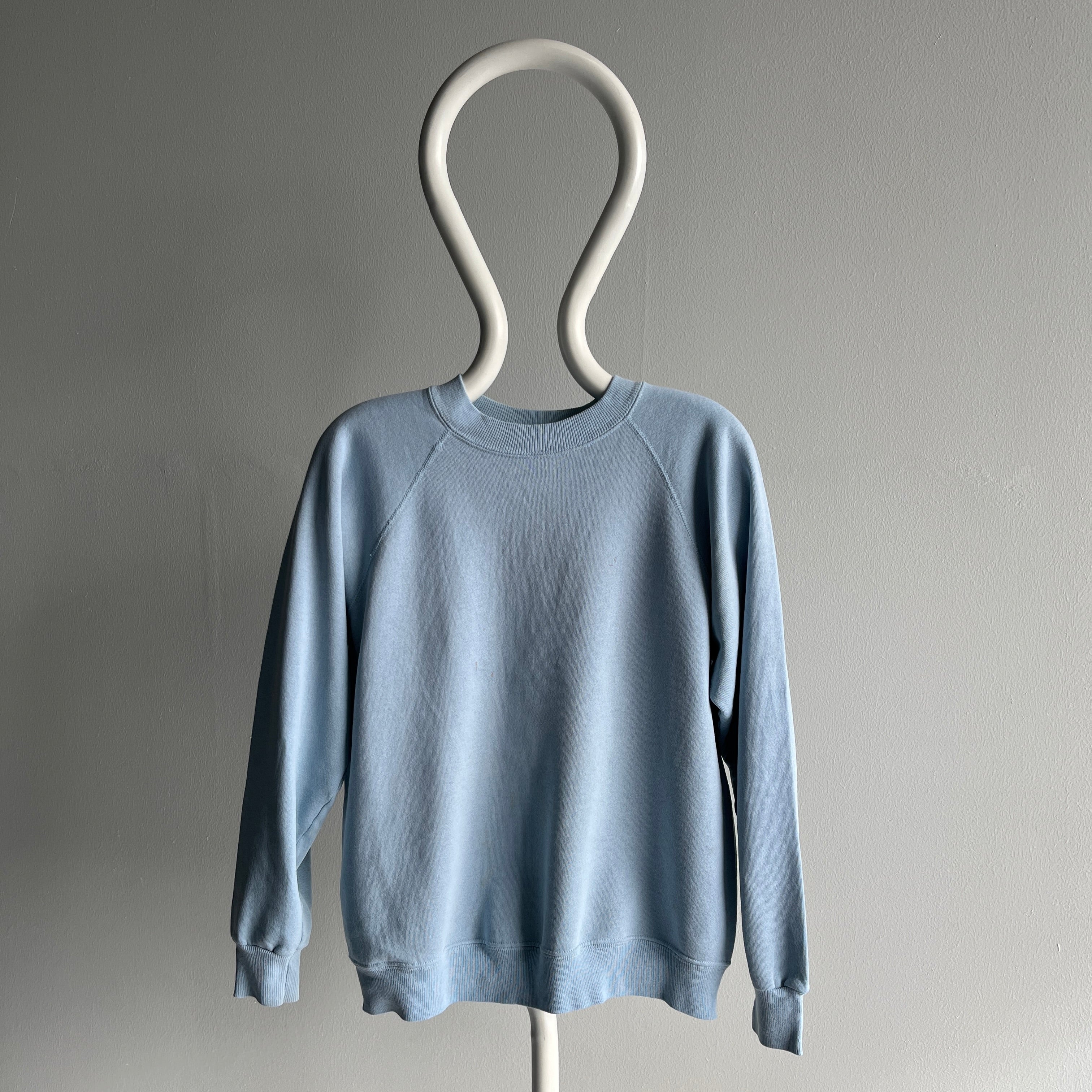 1990s Faded LA Sky (With a Little Pollution) Blue Blank Sweatshirt