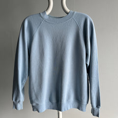 1990s Faded LA Sky (With a Little Pollution) Blue Blank Sweatshirt