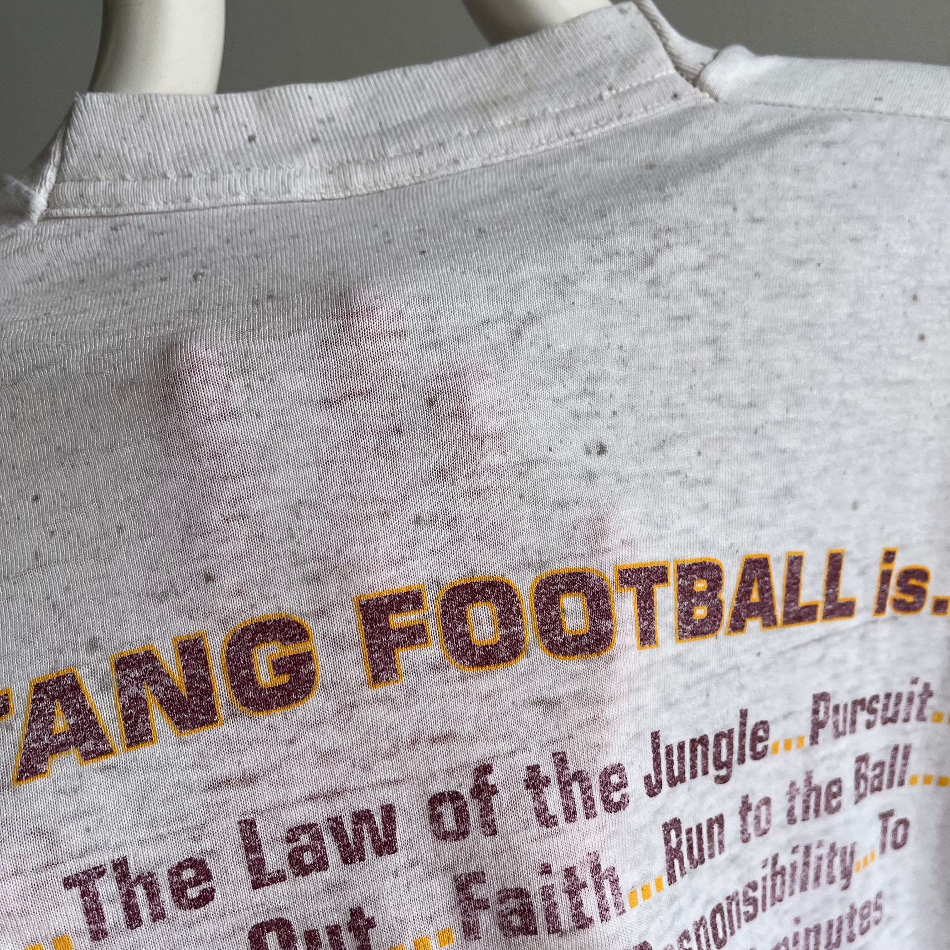 1996 Super Duper Mud Stained and Thin Football T-Shirt
