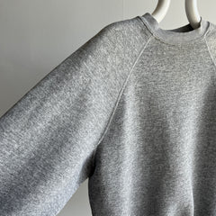 1980s Heavyweight Underarm Gusset Blank Gray Sweatshirt - !!!!