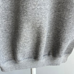 1980s Heavyweight Underarm Gusset Blank Gray Sweatshirt - !!!!