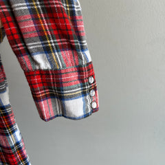 1980s Lariat Brand Cotton Flannel Cowboy Shirt - Smaller SIze
