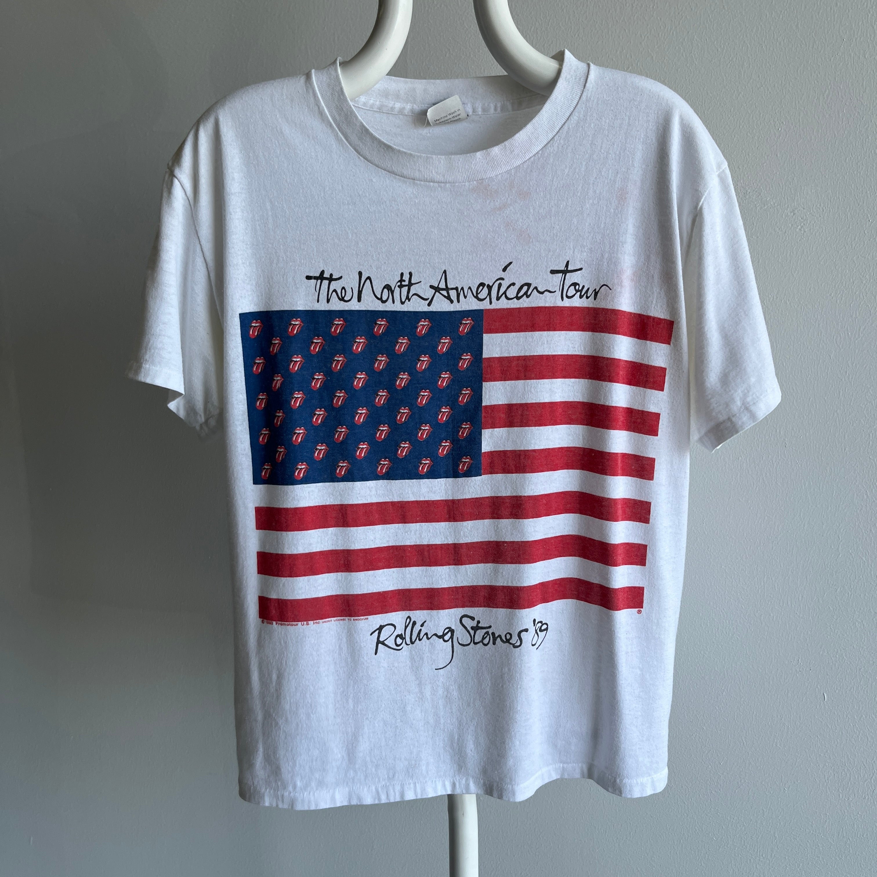 1989 Rolling Stones The North American Tour T-Shirt (Front and back)