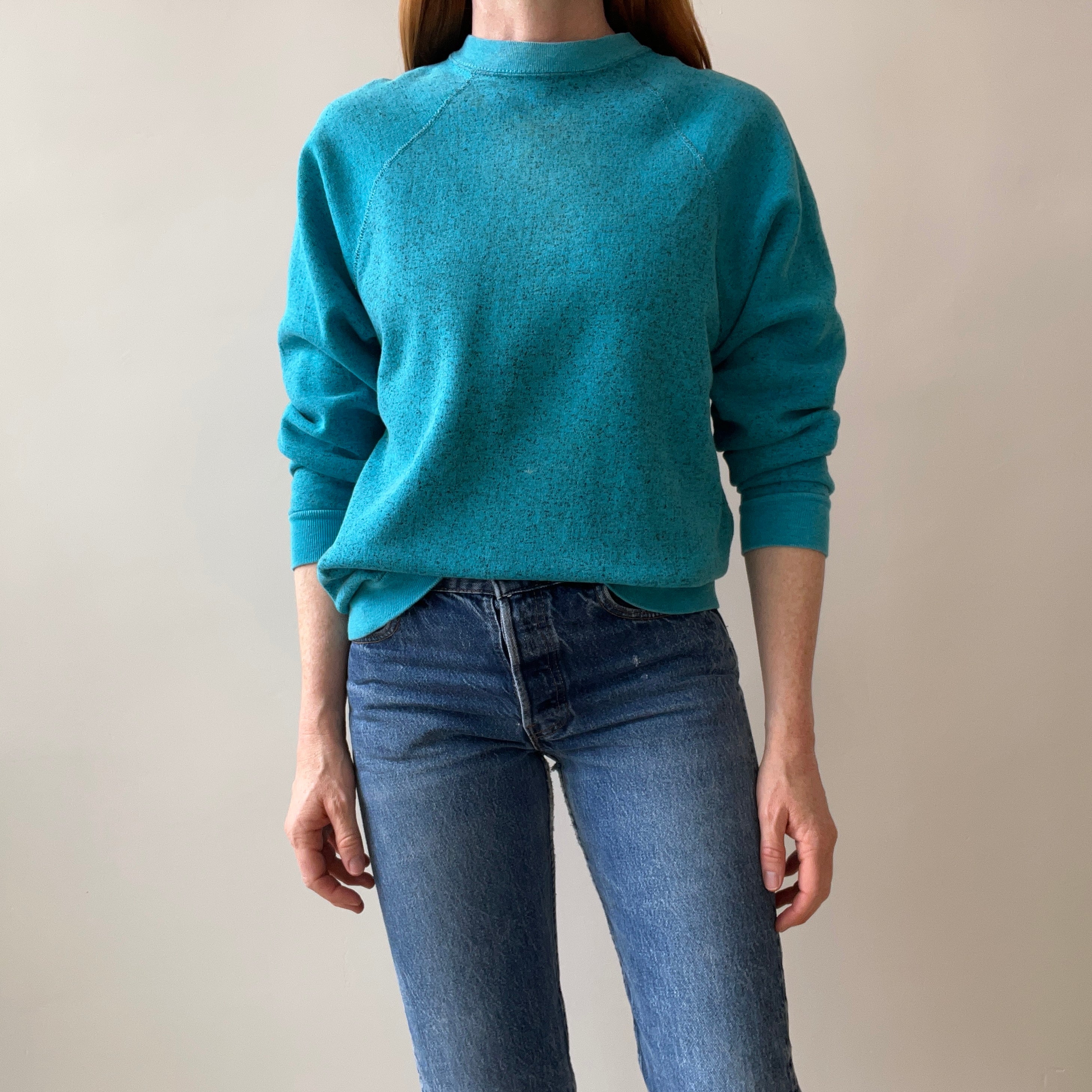 1980s Heather Turquoise Sweats Appeal