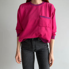 1980s Hot Pink Pocket Sweatshirt - She's a Special One