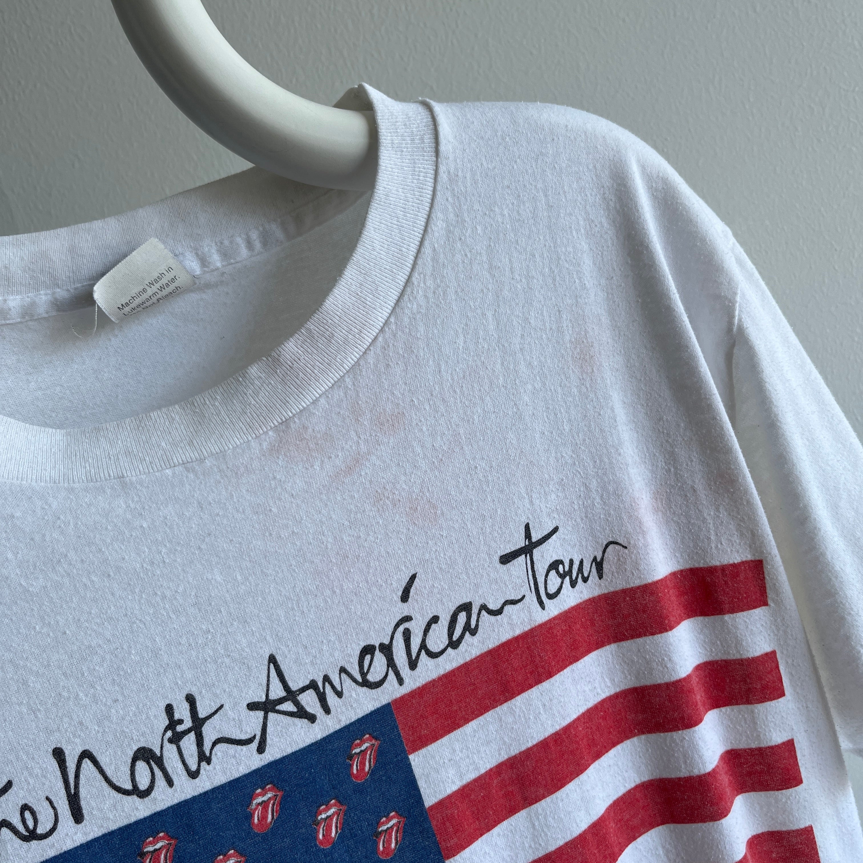 1989 Rolling Stones The North American Tour T-Shirt (Front and back)