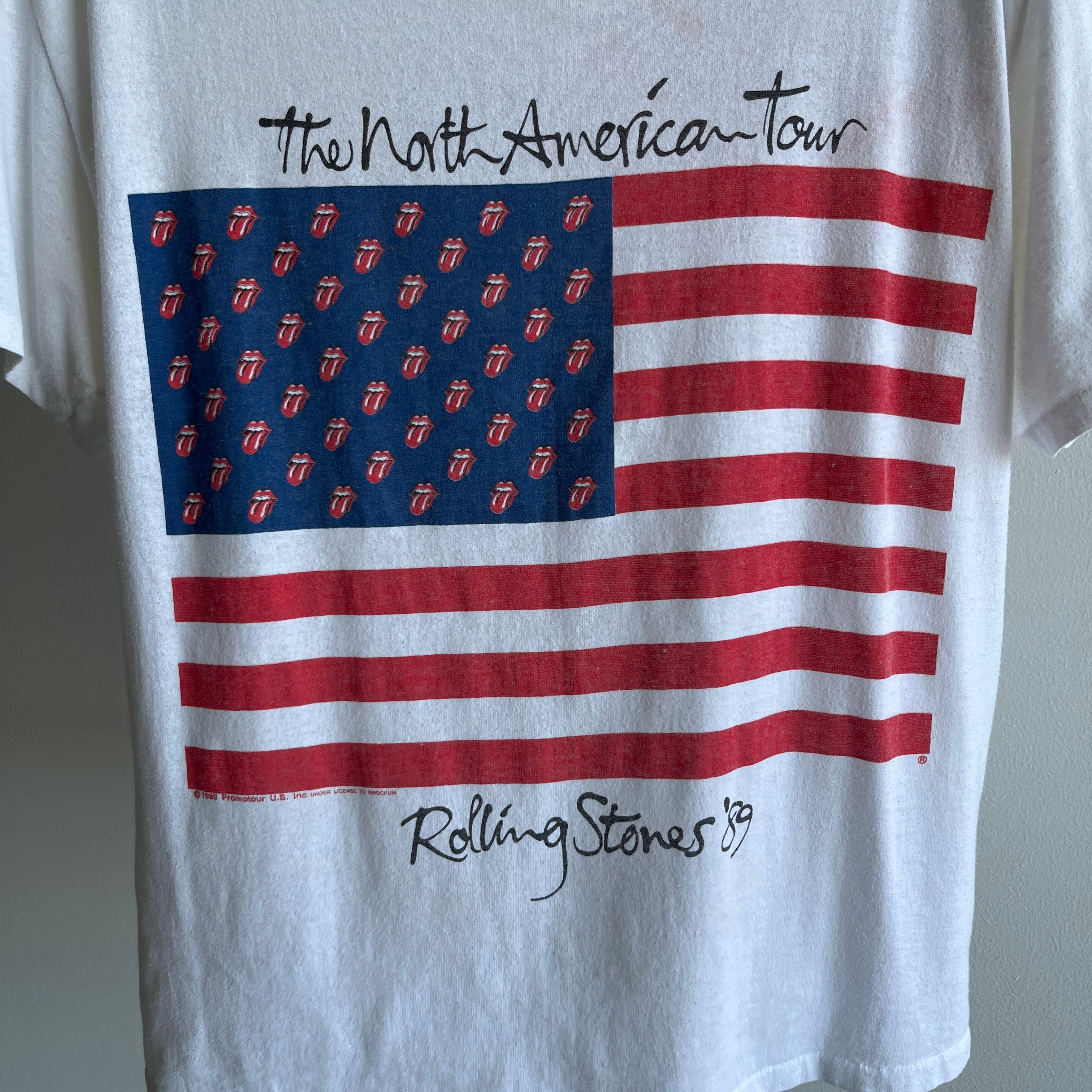 1989 Rolling Stones The North American Tour T-Shirt (Front and back)