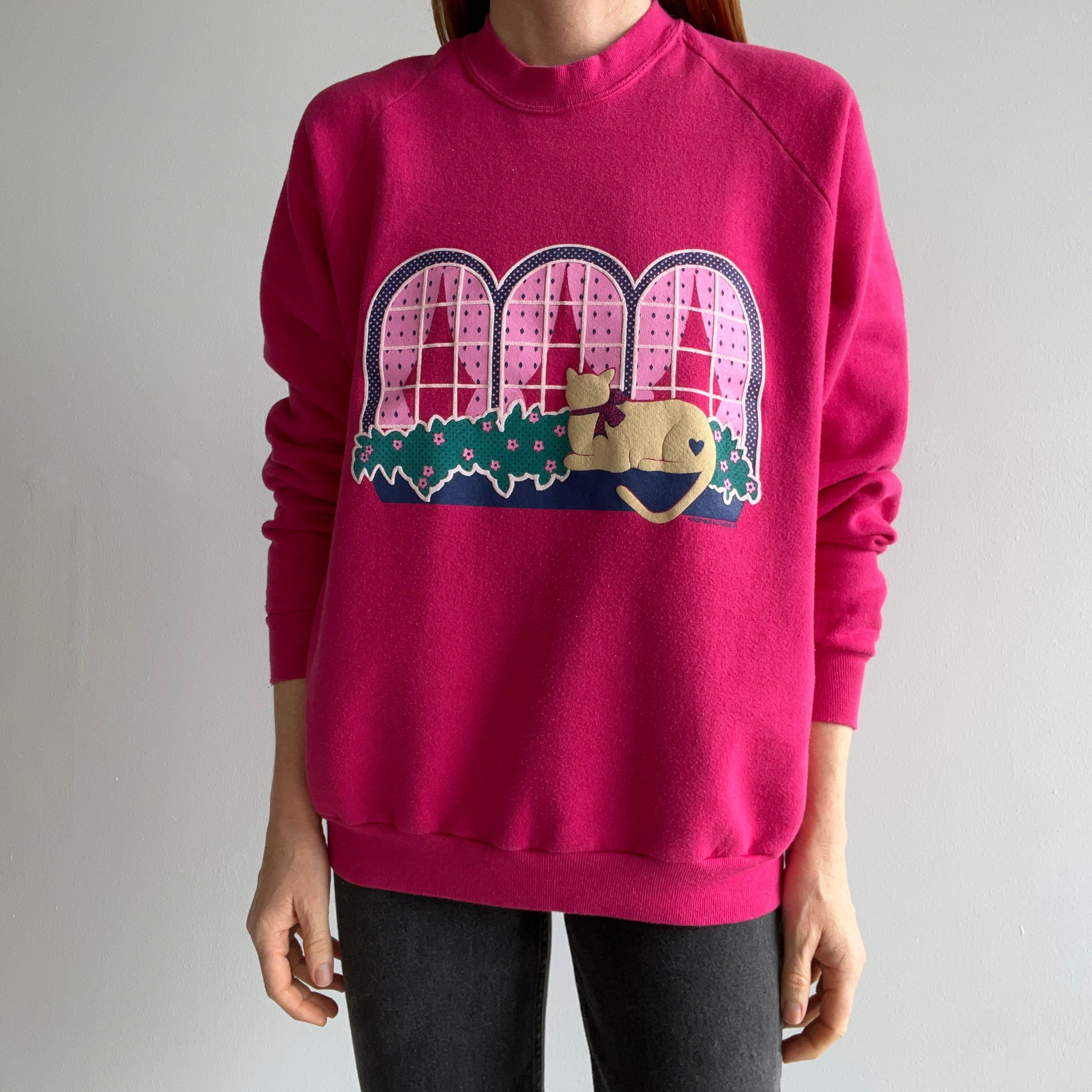 1980s Perfect Cat Sweatshirt