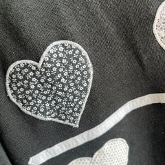 1980s DIY Librarian Chic Heart Sweatshirt