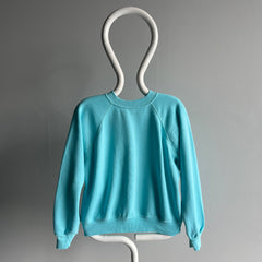 1970s/80s Wrangler Sweatshirt in Aqua Blue