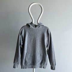 1980s The Fitness Center Blank Gray Pull Over Hoodie