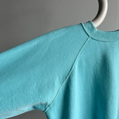 1970s/80s Wrangler Sweatshirt in Aqua Blue