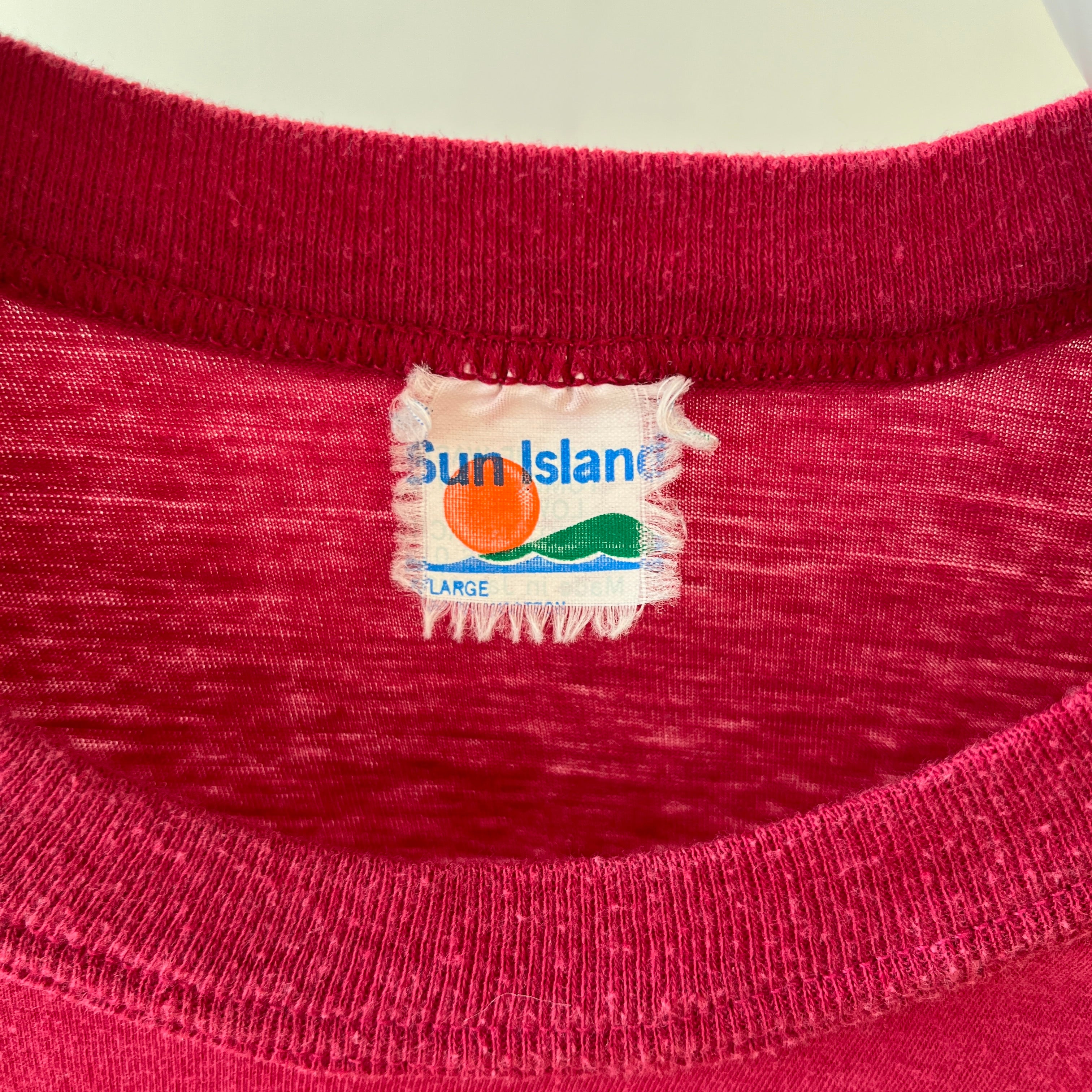 1970s Jamaican Sunset Cut Hem T Shirt