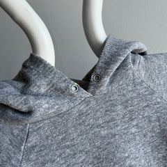 1980s The Fitness Center Blank Gray Pull Over Hoodie