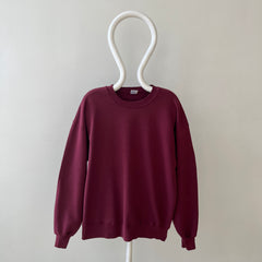1980s Blank Burgundy Sweatshirt