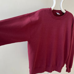 1980s Blank Burgundy Sweatshirt