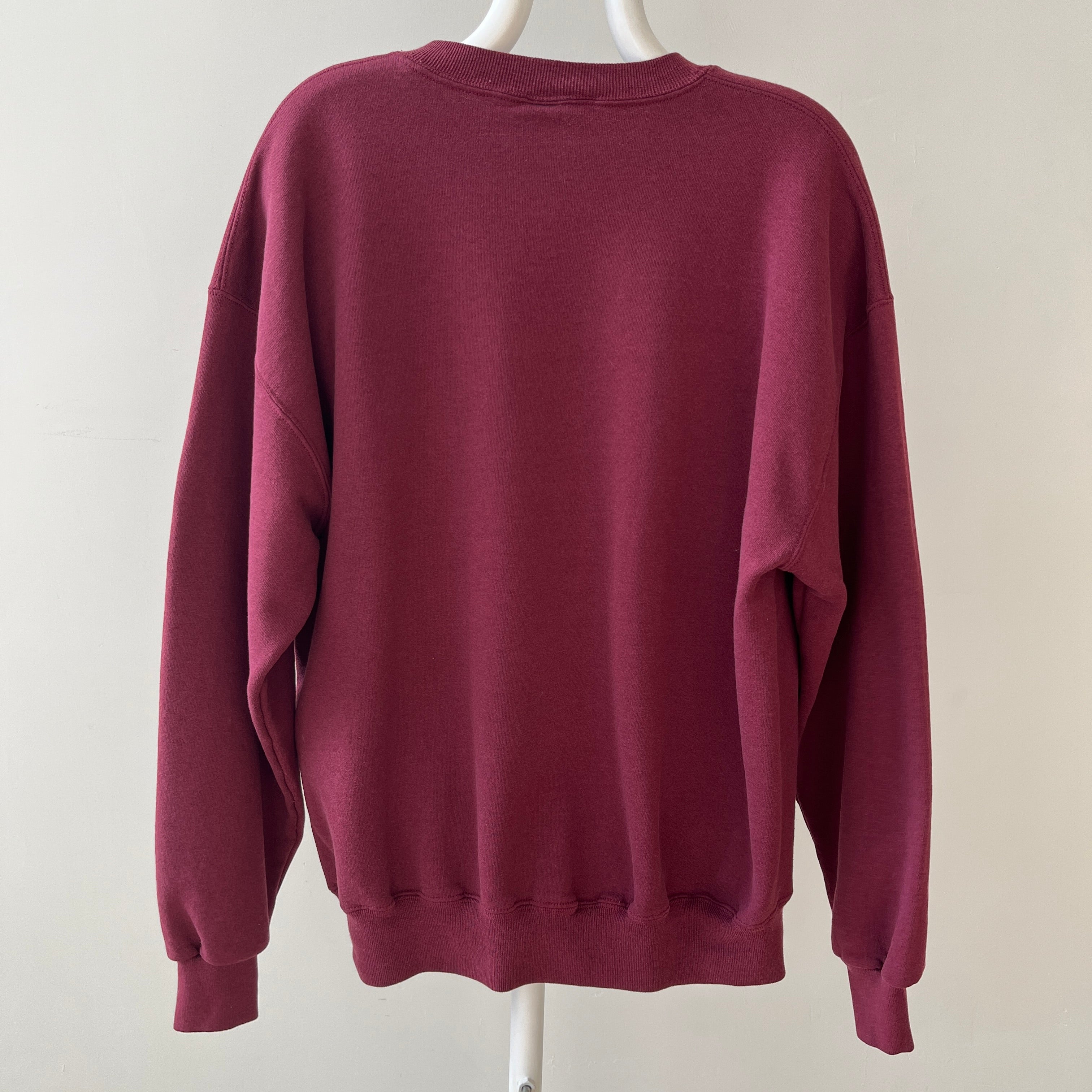 1980s Blank Burgundy Sweatshirt