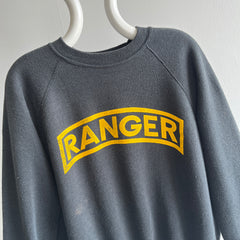 1980s Ranger Sweatshirt with EPIC Sun Fading on the Backside