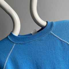 1970s Blank Big Sky Blue Raglan by Sportswear - Contrast Stitching