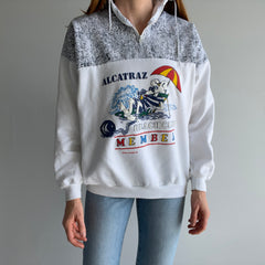 1980s Alcatraz Member, California 1/4 Zip Tourist Sweatshirt