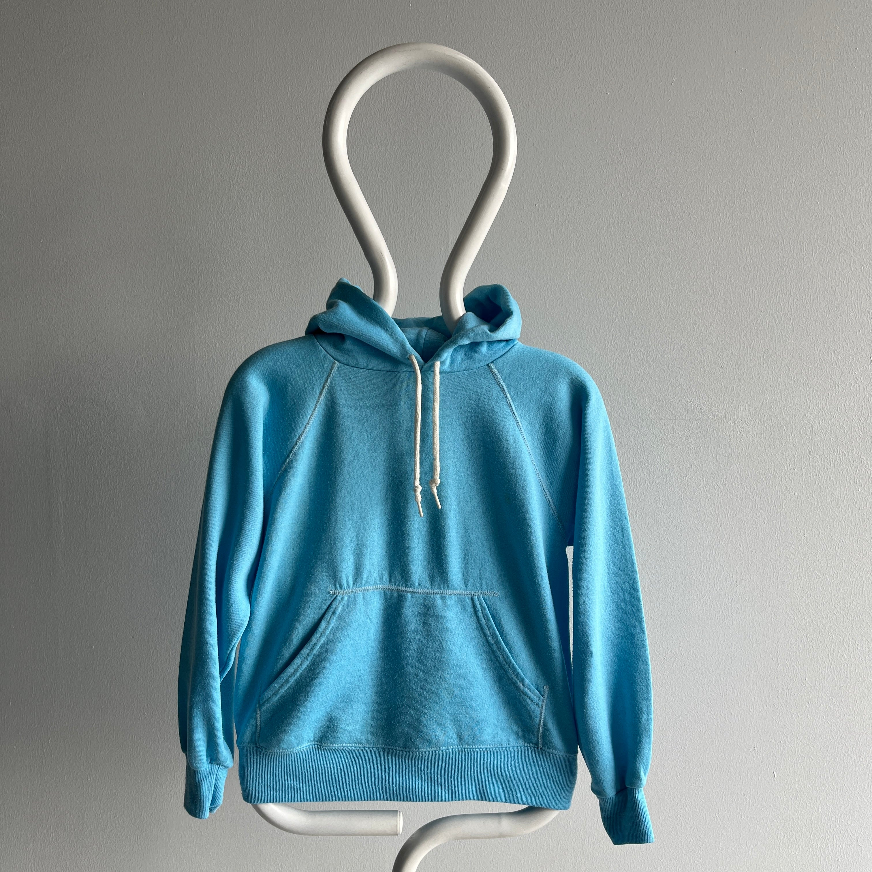 1980s Smaller Caribbean Blue Pull Over Hoodie by Sportswear