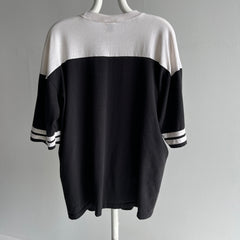 1980s Two Tone Black and White Football T-Shirt
