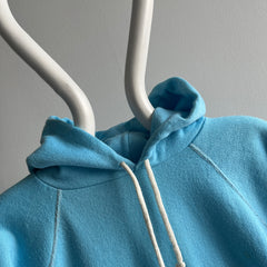 1980s Smaller Caribbean Blue Pull Over Hoodie by Sportswear