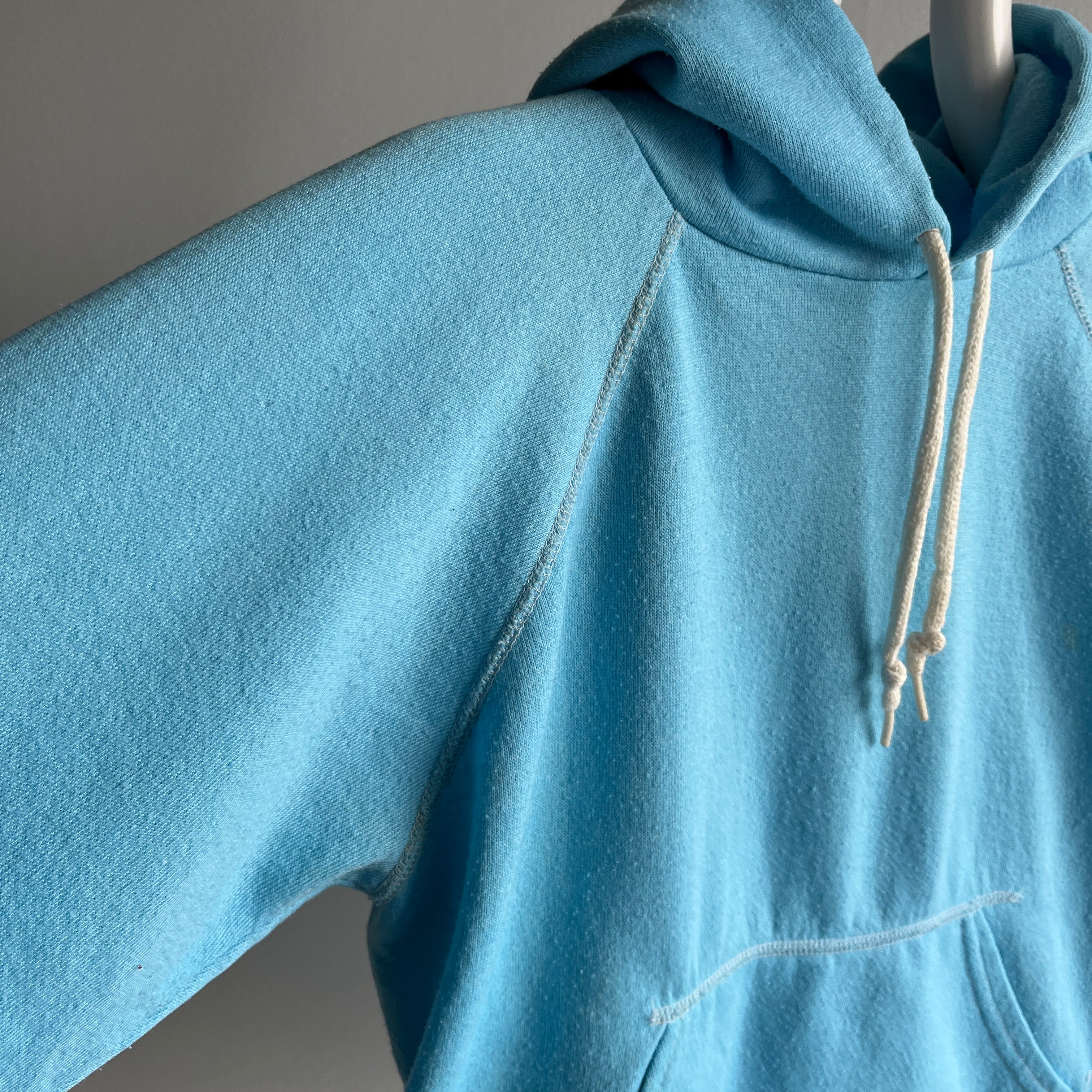 1980s Smaller Caribbean Blue Pull Over Hoodie by Sportswear