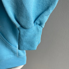 1980s Smaller Caribbean Blue Pull Over Hoodie by Sportswear