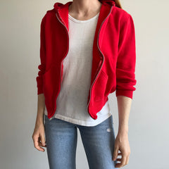 1980s Sweet Little Red Zip Up Hoodie