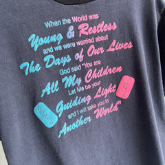 1980/90s Young and Restless Soap Opera DIY Hemmed Show Stopping Sweatshirt