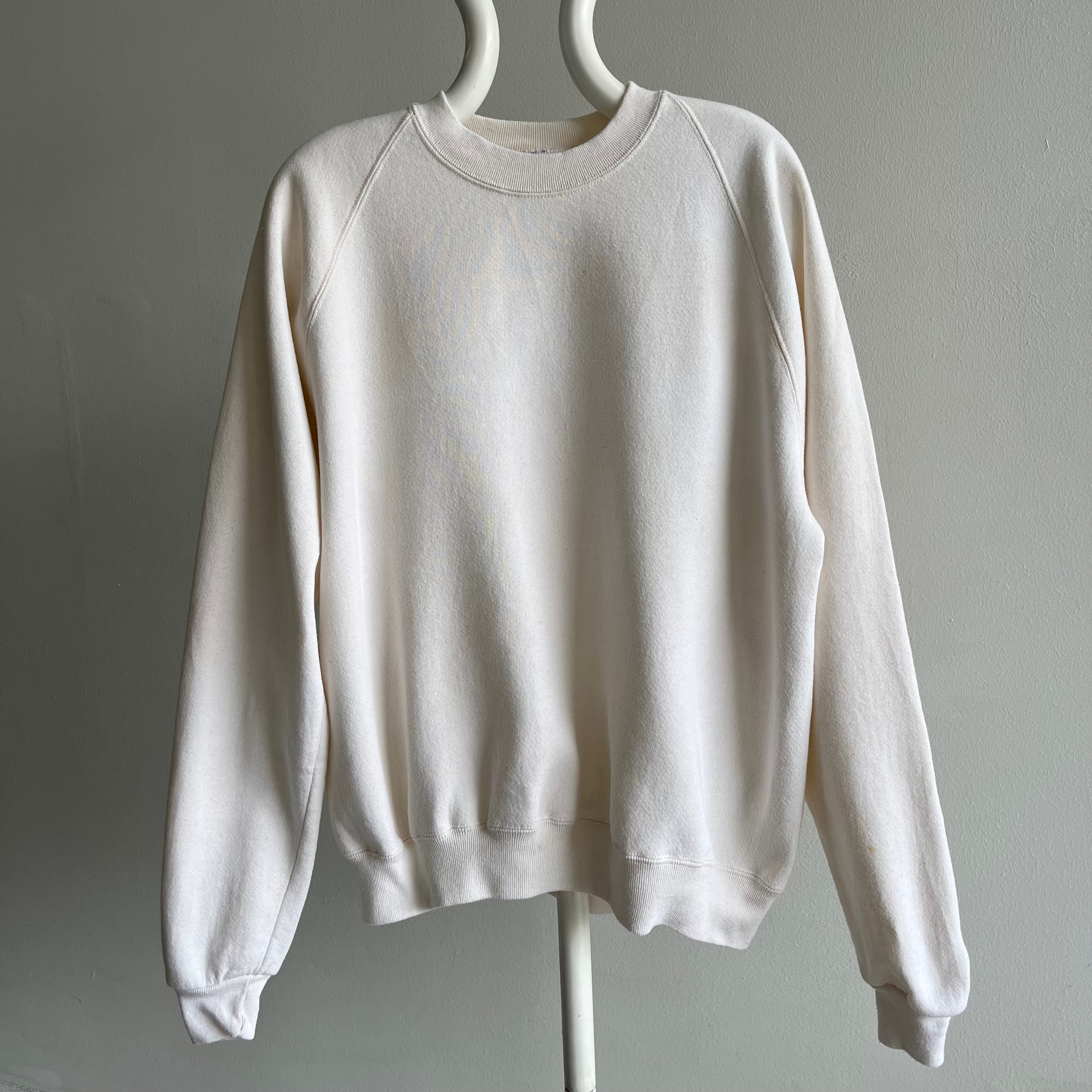 1980s Off White/Natural Sweatshirt by Jerzees
