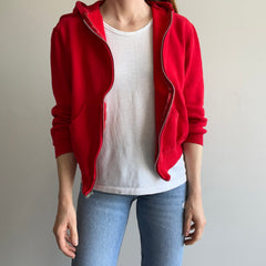 1980s Sweet Little Red Zip Up Hoodie