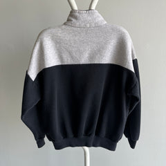 1980/90s San Diego 1/4 Zip Mock Neck Color Block Sweatshirt