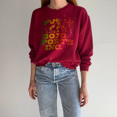 1970s Thinned Out Split Neck Tattered Torn Worn GoJo Sports Inc. Sweatshirt