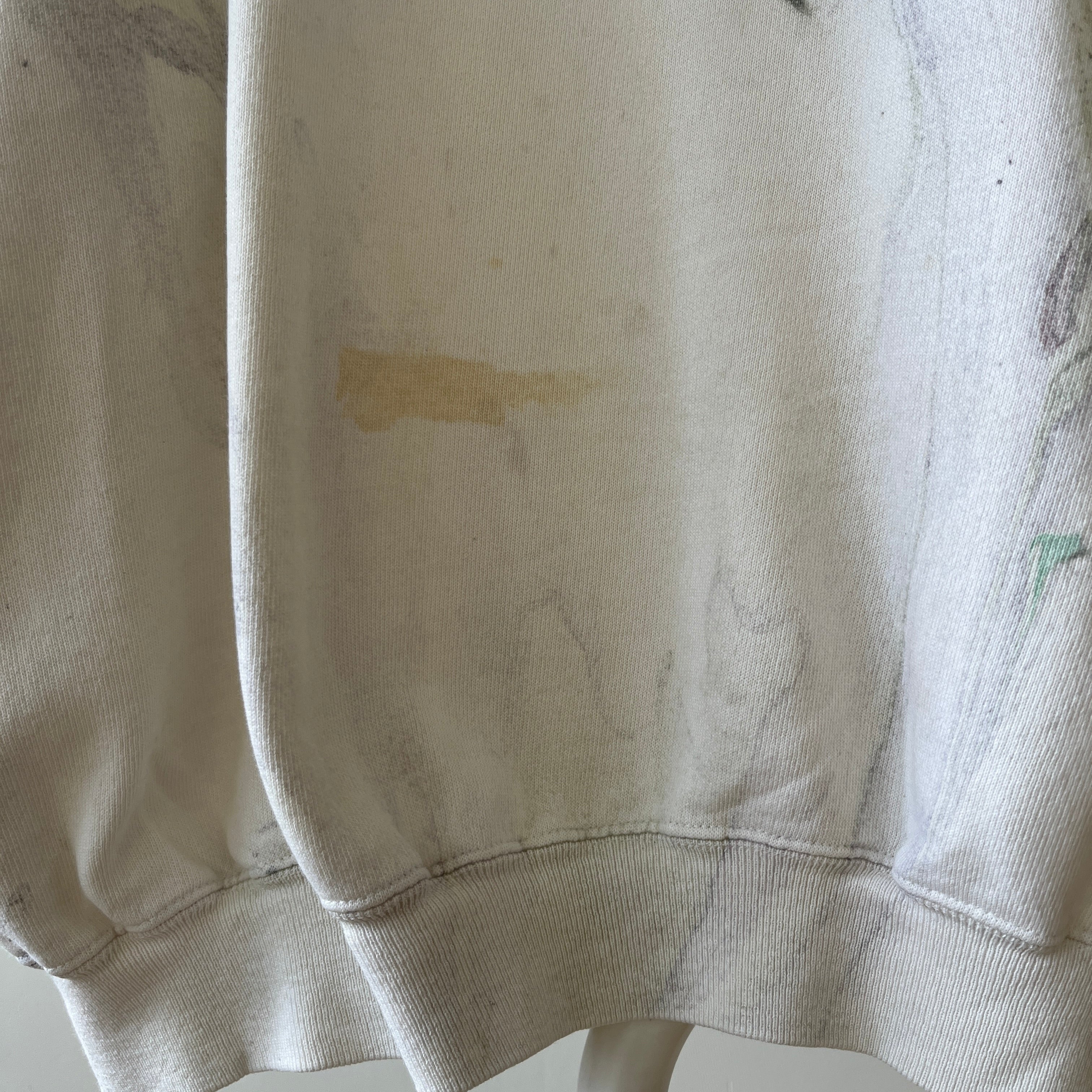 1980s/90s Marble Tie Dye Raglan Sweatshirt - Personal Collection Piece