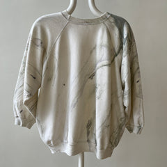 1980s/90s Marble Tie Dye Raglan Sweatshirt - Personal Collection Piece