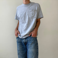 1980s/90s Blank Grey Pocket T Shirt