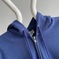 1980s Navy Zip Up Hoodie by Lee