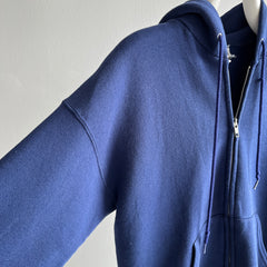 1980s Navy Zip Up Hoodie by Lee