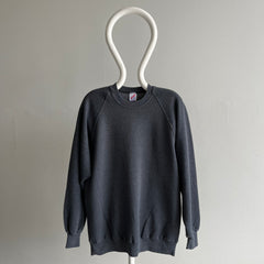 1980s Deep Gray Raglan by Jerzees