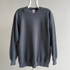 1980s Deep Gray Raglan by Jerzees