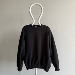 1990s Faded Blank Black Sweatshirt