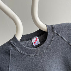 1980s Deep Gray Raglan by Jerzees