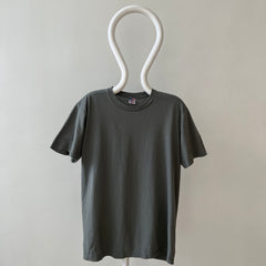 1980s Blank Sage Green T Shirt