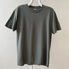 1980s Blank Sage Green T Shirt