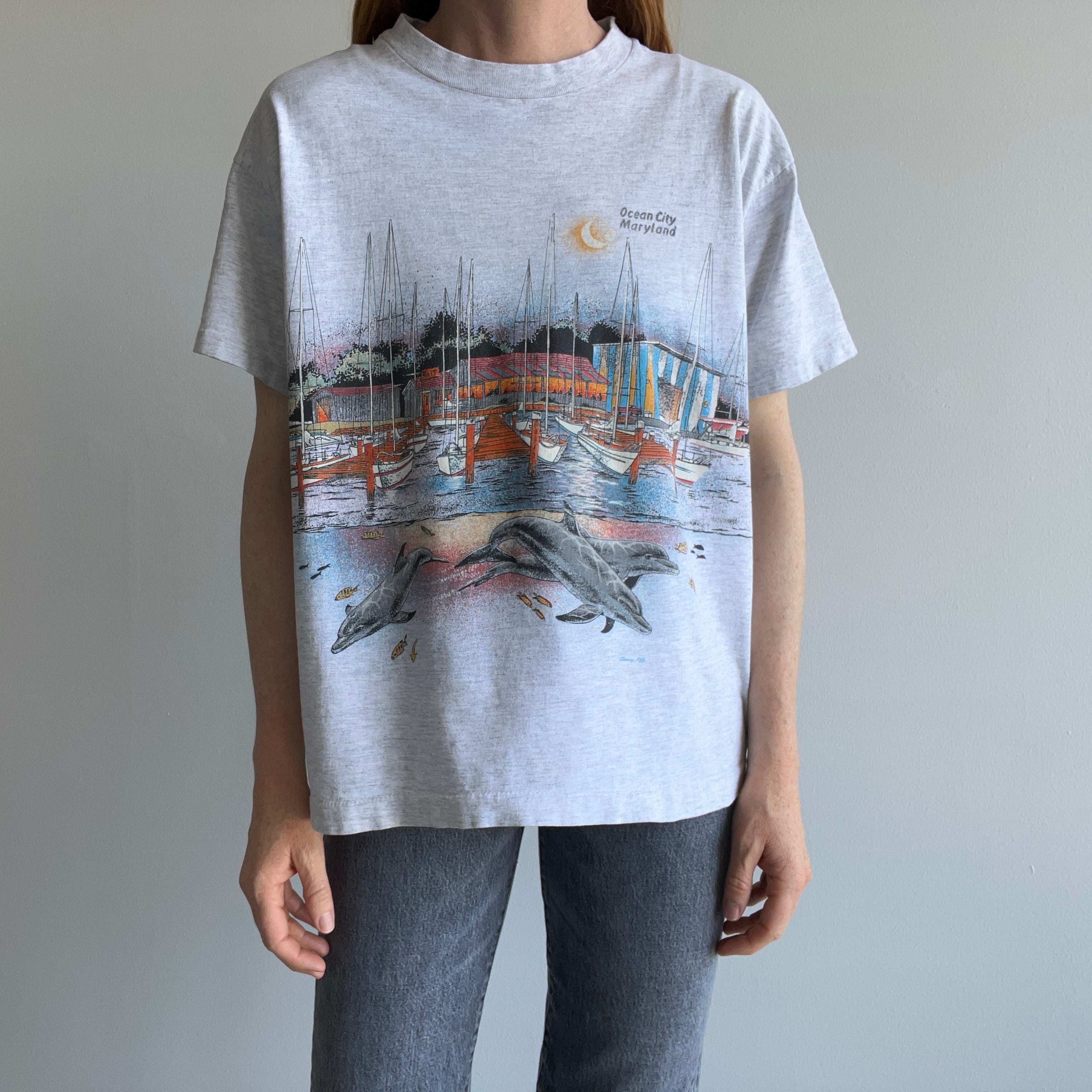 1980s OCEAN CITY Maryland Wrap Around T-Shirt