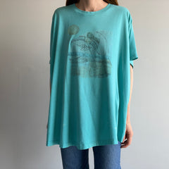 1990s Shark Playing Volleyball Thin Larger Sized T-Shirt